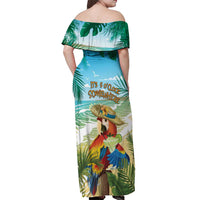 Aloha Hawaii It's 5 o'clock Somewhere Off Shoulder Maxi Dress - Wonder Print Shop