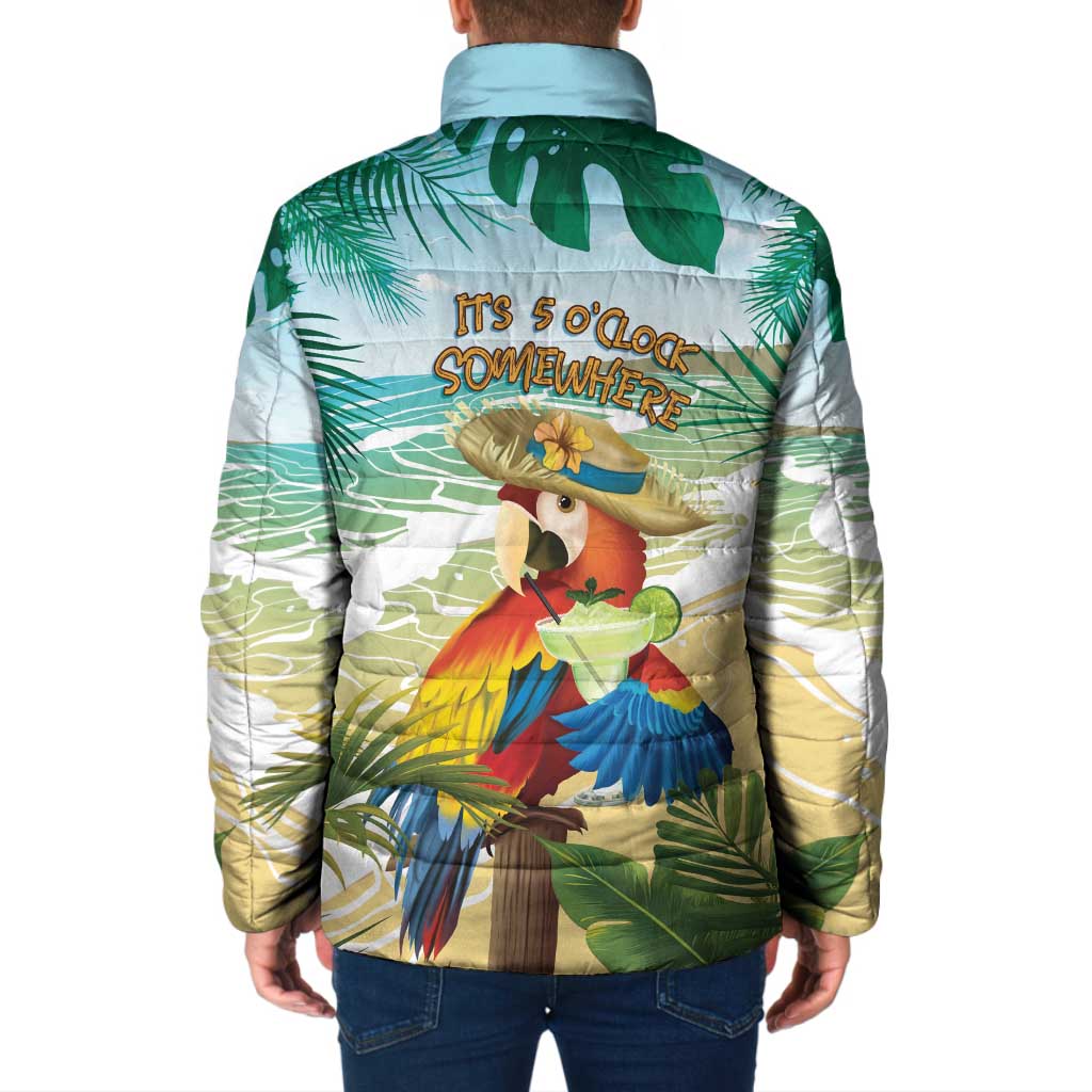 Aloha Hawaii It's 5 o'clock Somewhere Padded Jacket - Wonder Print Shop
