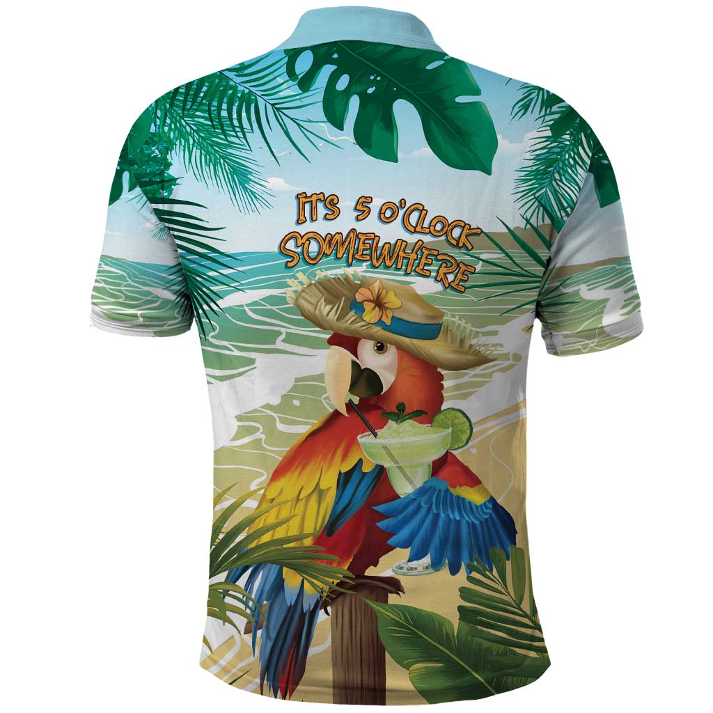 Aloha Hawaii It's 5 o'clock Somewhere Polo Shirt - Wonder Print Shop