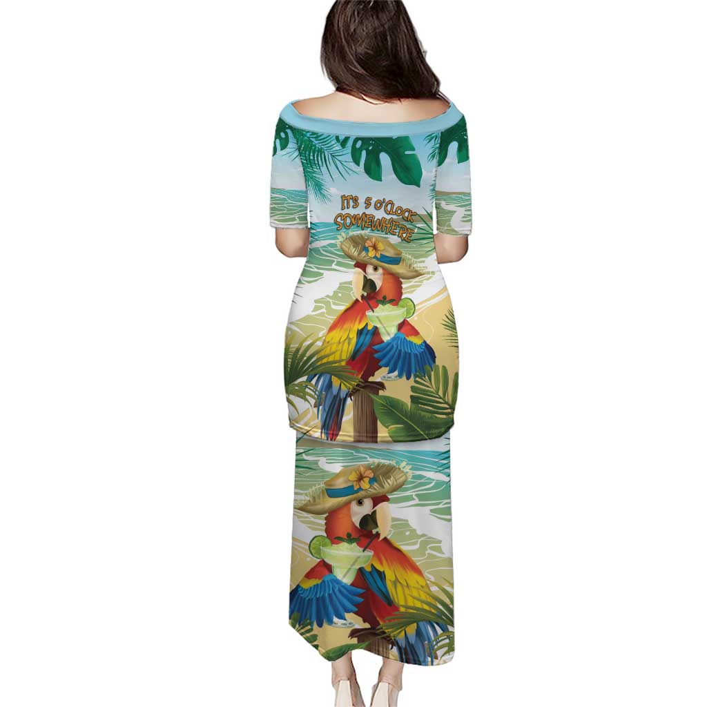 Aloha Hawaii It's 5 o'clock Somewhere Puletasi - Wonder Print Shop