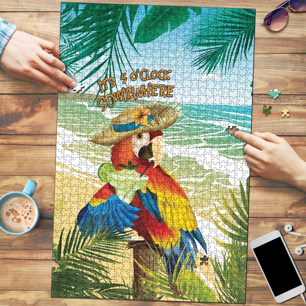 Aloha Hawaii It's 5 o'clock Somewhere Puzzle - Wonder Print Shop