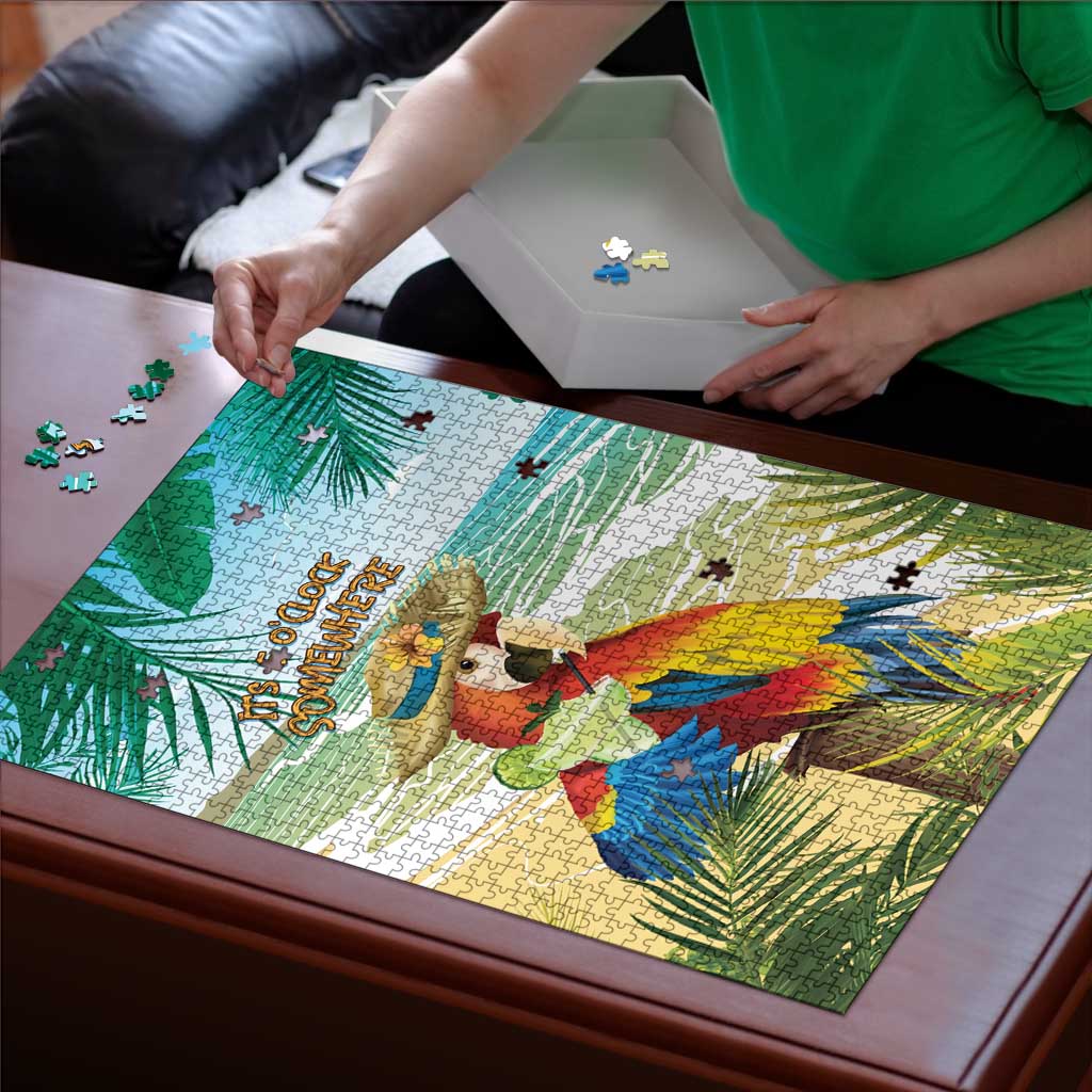 Aloha Hawaii It's 5 o'clock Somewhere Puzzle - Wonder Print Shop
