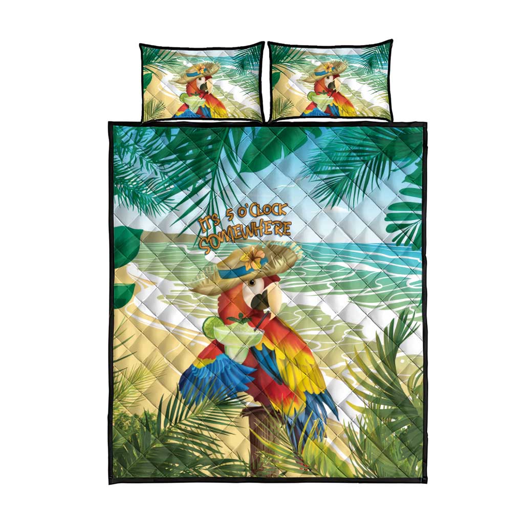 Aloha Hawaii It's 5 o'clock Somewhere Quilt Bed Set - Wonder Print Shop