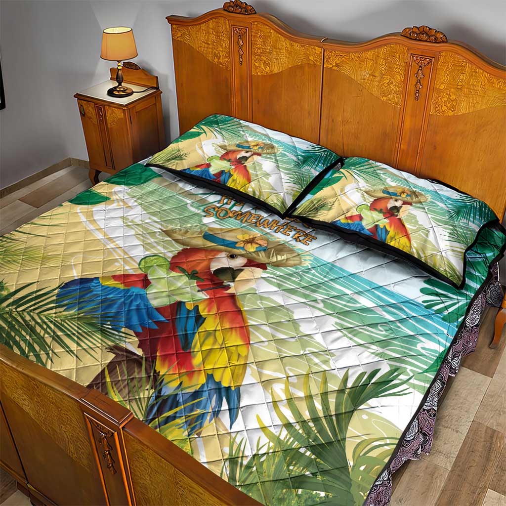 Aloha Hawaii It's 5 o'clock Somewhere Quilt Bed Set - Wonder Print Shop