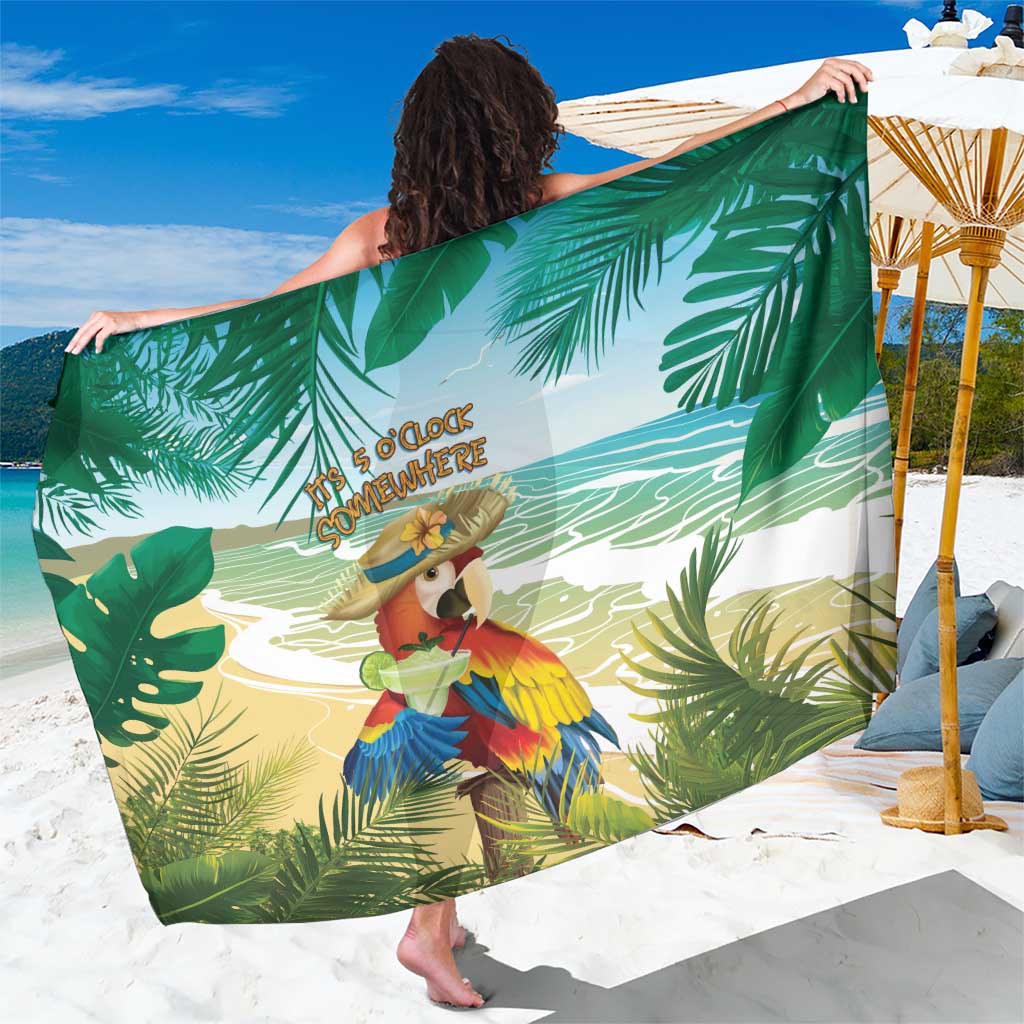 Aloha Hawaii It's 5 o'clock Somewhere Sarong - Wonder Print Shop