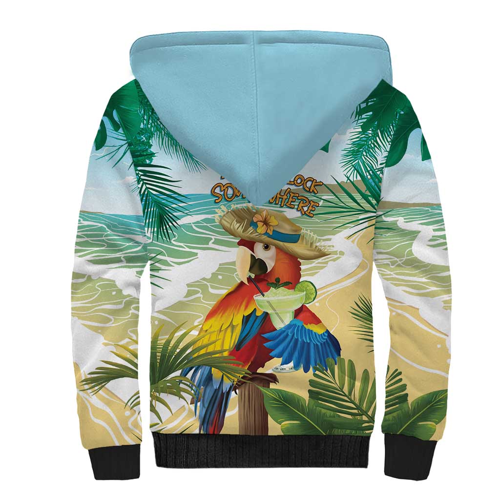 Aloha Hawaii It's 5 o'clock Somewhere Sherpa Hoodie - Wonder Print Shop