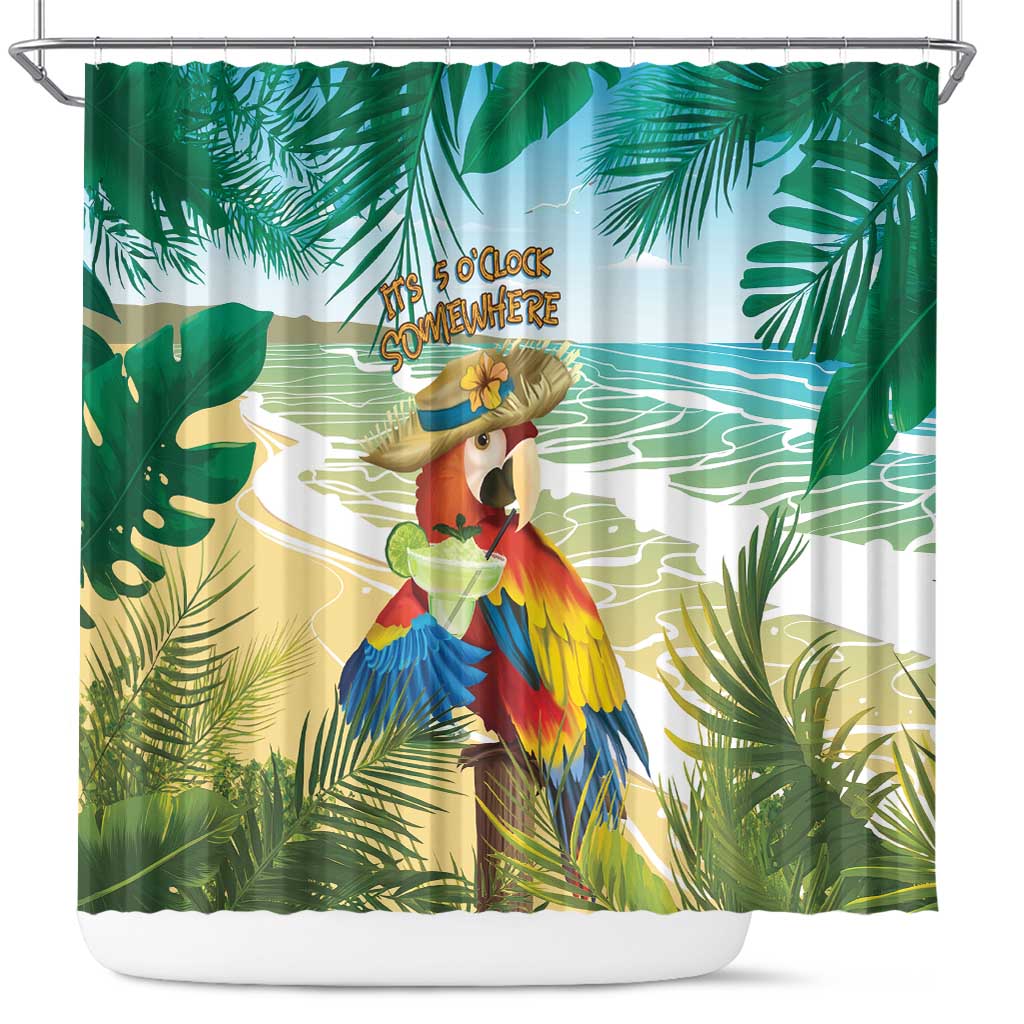 Aloha Hawaii It's 5 o'clock Somewhere Shower Curtain - Wonder Print Shop