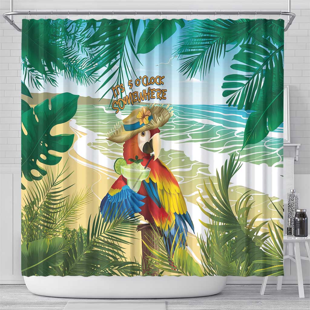 Aloha Hawaii It's 5 o'clock Somewhere Shower Curtain - Wonder Print Shop
