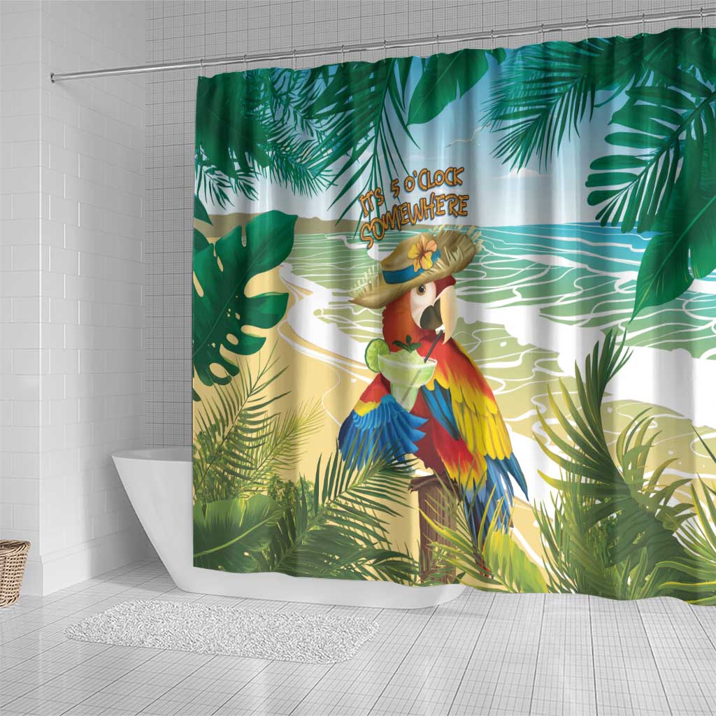 Aloha Hawaii It's 5 o'clock Somewhere Shower Curtain - Wonder Print Shop