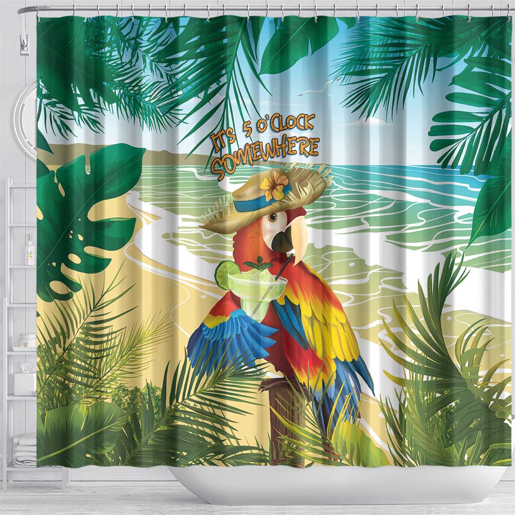 Aloha Hawaii It's 5 o'clock Somewhere Shower Curtain - Wonder Print Shop
