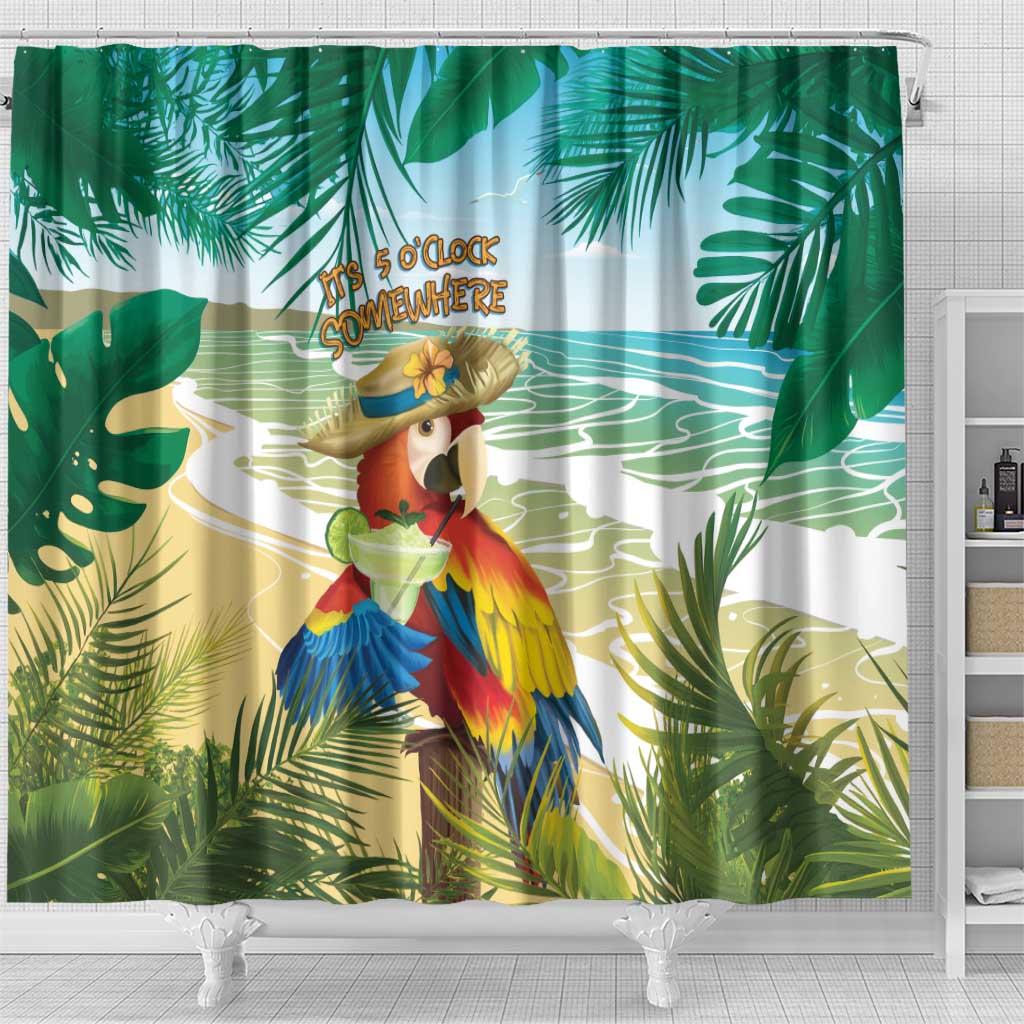 Aloha Hawaii It's 5 o'clock Somewhere Shower Curtain - Wonder Print Shop