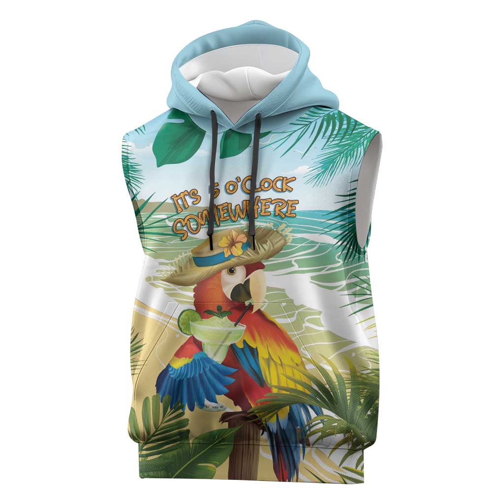 Aloha Hawaii It's 5 o'clock Somewhere Sleeveless Hoodie - Wonder Print Shop