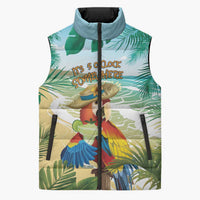 Aloha Hawaii It's 5 o'clock Somewhere Sleeveless Puffer Jacket - Wonder Print Shop