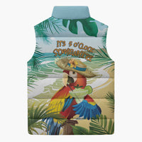 Aloha Hawaii It's 5 o'clock Somewhere Sleeveless Puffer Jacket - Wonder Print Shop