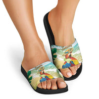 Aloha Hawaii It's 5 o'clock Somewhere Slide Sandals - Wonder Print Shop