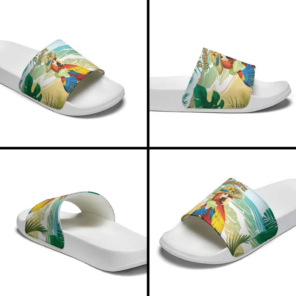Aloha Hawaii It's 5 o'clock Somewhere Slide Sandals - Wonder Print Shop