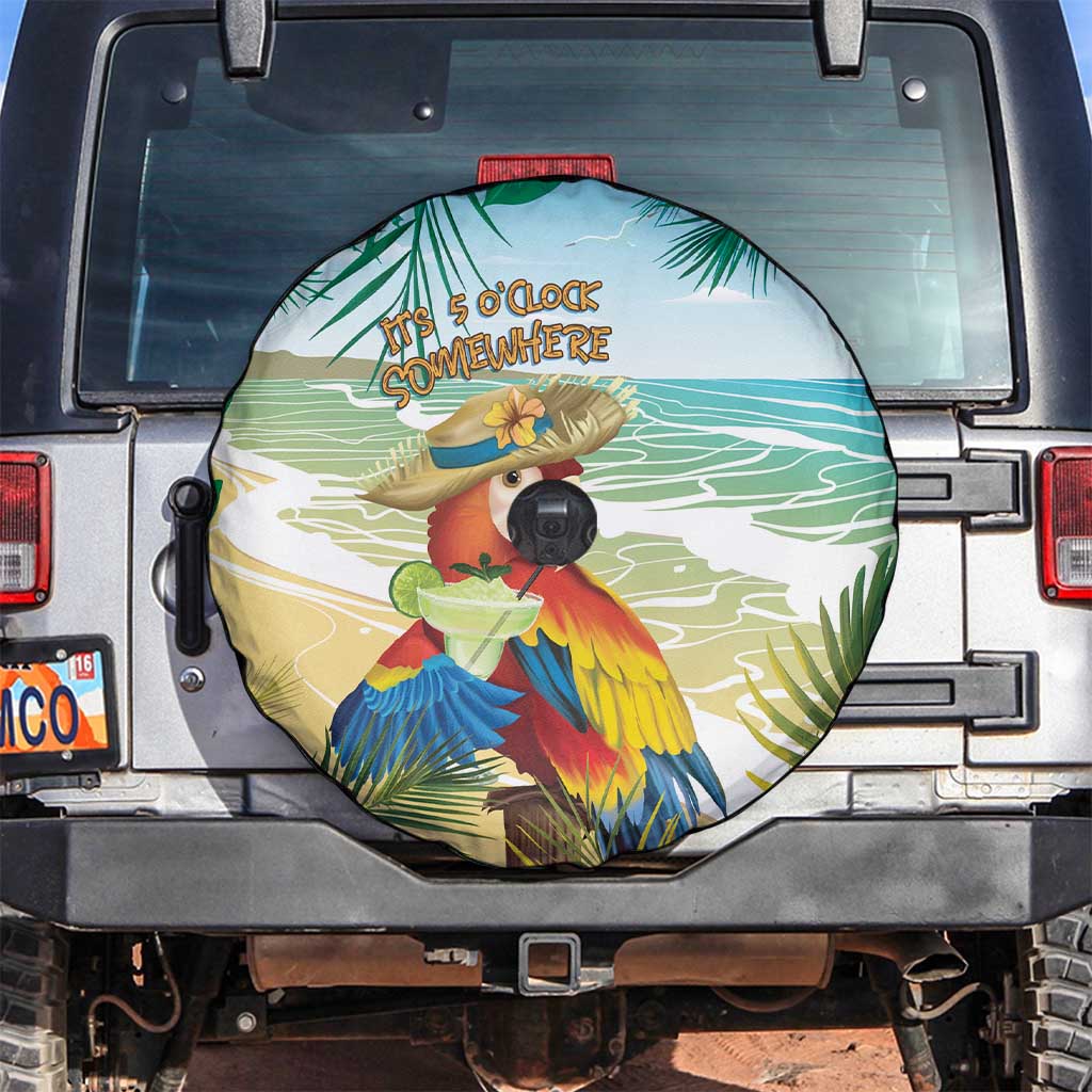 Aloha Hawaii It's 5 o'clock Somewhere Spare Tire Cover - Wonder Print Shop
