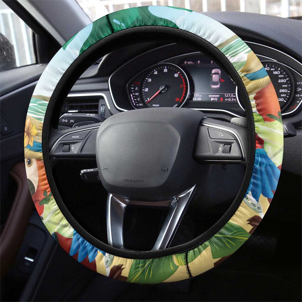 Aloha Hawaii It's 5 o'clock Somewhere Steering Wheel Cover - Wonder Print Shop