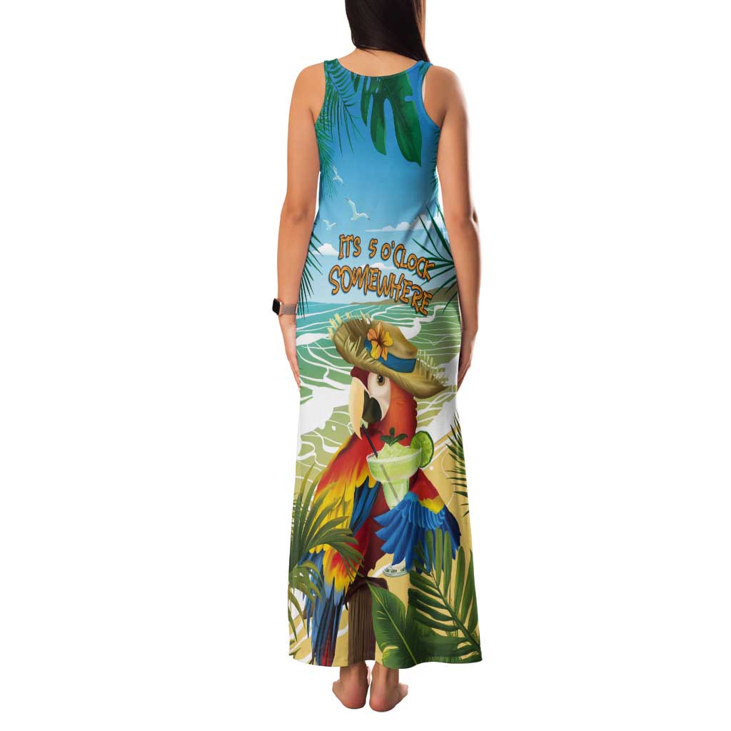 Aloha Hawaii It's 5 o'clock Somewhere Tank Maxi Dress - Wonder Print Shop