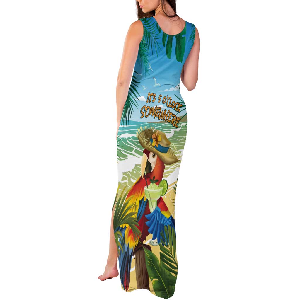 Aloha Hawaii It's 5 o'clock Somewhere Tank Maxi Dress - Wonder Print Shop
