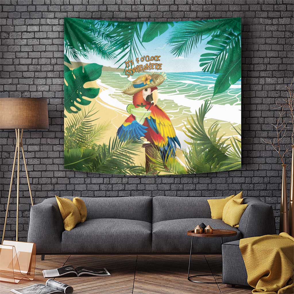 Aloha Hawaii It's 5 o'clock Somewhere Tapestry - Wonder Print Shop