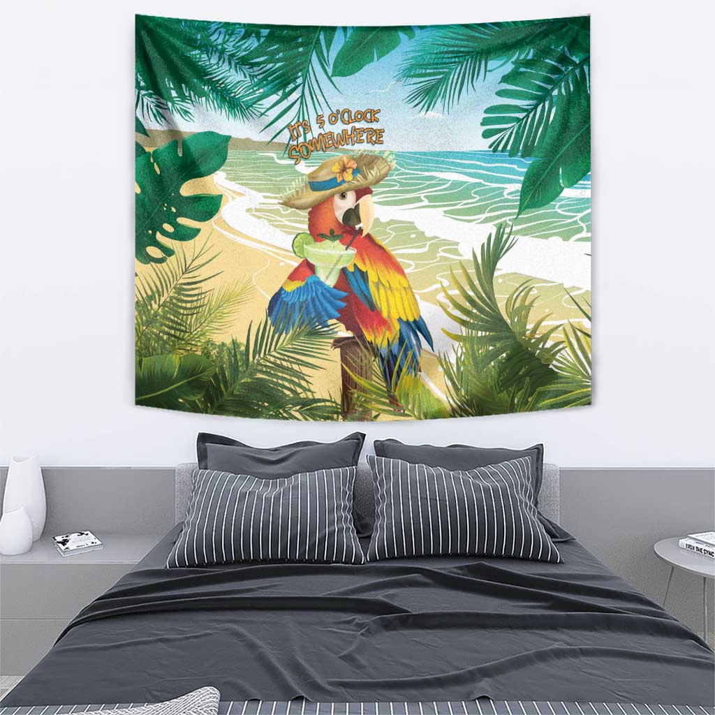 Aloha Hawaii It's 5 o'clock Somewhere Tapestry - Wonder Print Shop
