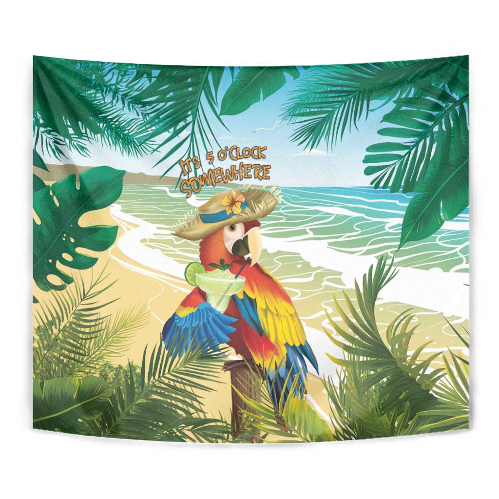 Aloha Hawaii It's 5 o'clock Somewhere Tapestry - Wonder Print Shop