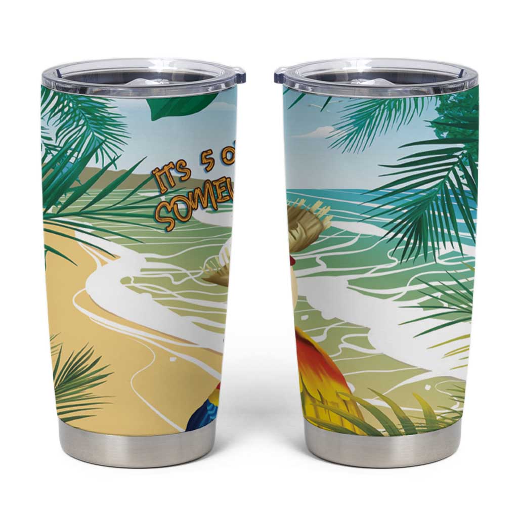 Aloha Hawaii It's 5 o'clock Somewhere Tumbler Cup - Wonder Print Shop