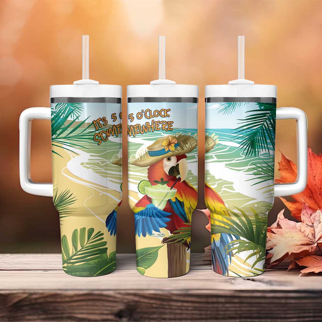 Aloha Hawaii It's 5 o'clock Somewhere Tumbler With Handle - Wonder Print Shop