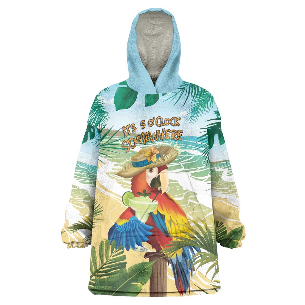 Aloha Hawaii It's 5 o'clock Somewhere Wearable Blanket Hoodie - Wonder Print Shop