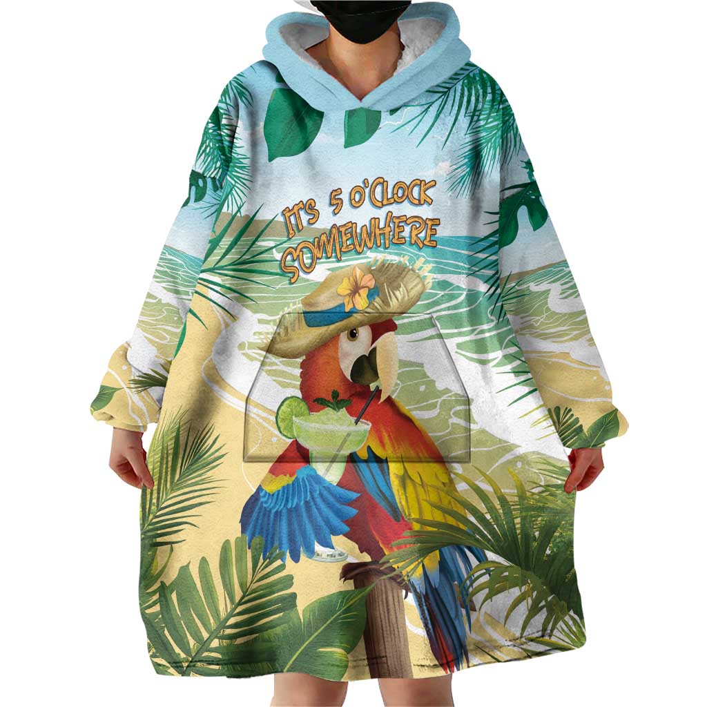Aloha Hawaii It's 5 o'clock Somewhere Wearable Blanket Hoodie - Wonder Print Shop