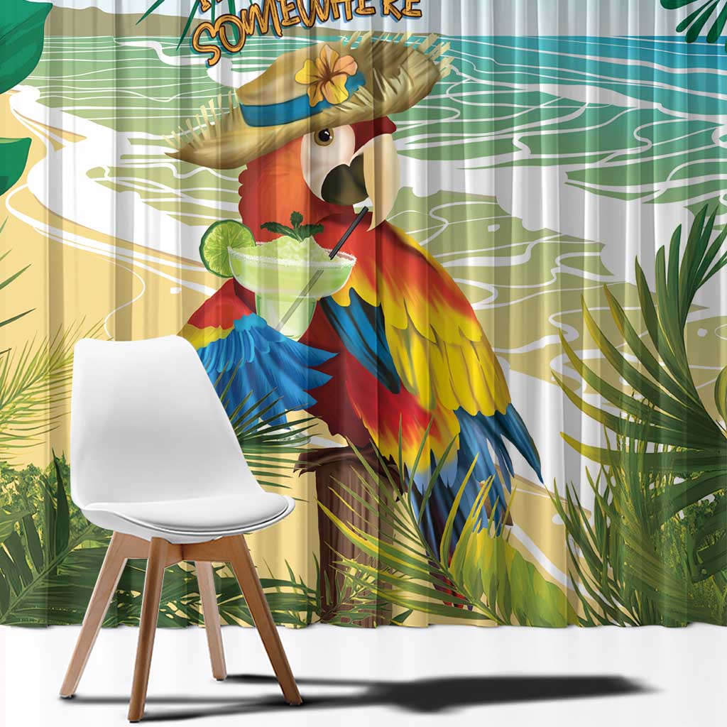 Aloha Hawaii It's 5 o'clock Somewhere Window Curtain - Wonder Print Shop
