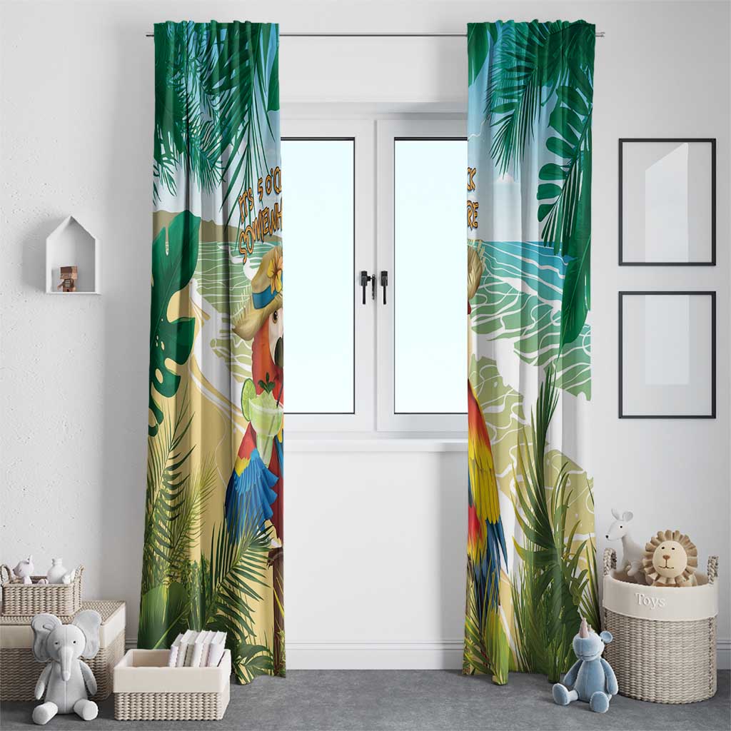 Aloha Hawaii It's 5 o'clock Somewhere Window Curtain - Wonder Print Shop