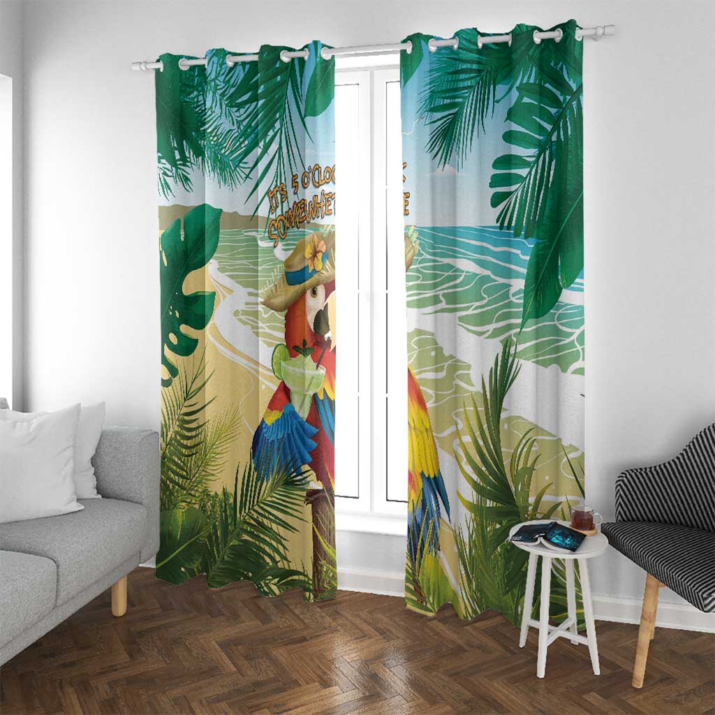 Aloha Hawaii It's 5 o'clock Somewhere Window Curtain - Wonder Print Shop