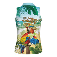Aloha Hawaii It's 5 o'clock Somewhere Women Sleeveless Polo Shirt - Wonder Print Shop