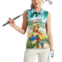 Aloha Hawaii It's 5 o'clock Somewhere Women Sleeveless Polo Shirt - Wonder Print Shop