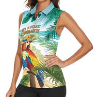 Aloha Hawaii It's 5 o'clock Somewhere Women Sleeveless Polo Shirt - Wonder Print Shop