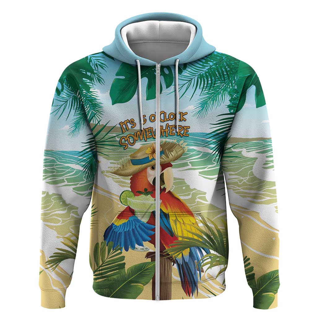 Aloha Hawaii It's 5 o'clock Somewhere Zip Hoodie - Wonder Print Shop