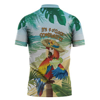 Aloha Hawaii It's 5 o'clock Somewhere Zipper Polo Shirt - Wonder Print Shop
