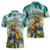 Aloha Hawaii It's 5 o'clock Somewhere Zipper Polo Shirt - Wonder Print Shop