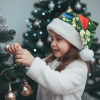 Moss Green Tropical Christmas Hawaii Tapa Christmas Santa Hat Aloha Santa Drink Party - Wonder Print Shop