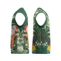 Moss Green Tropical Christmas Hawaii Tapa Christmas Knitted V-Neck Vest Aloha Santa Drink Party - Wonder Print Shop