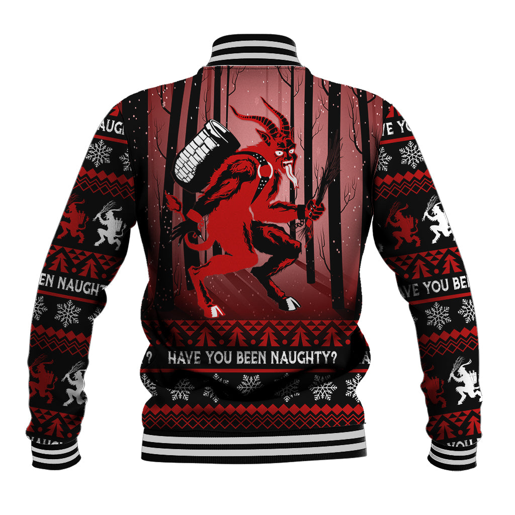 Wonder Print Christmas Baseball Jacket Merry Krampus LT7 - Wonder Print Shop