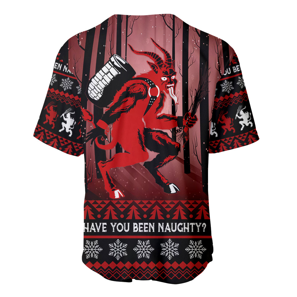 Wonder Print Christmas Baseball Jersey Merry Krampus LT7 - Wonder Print Shop