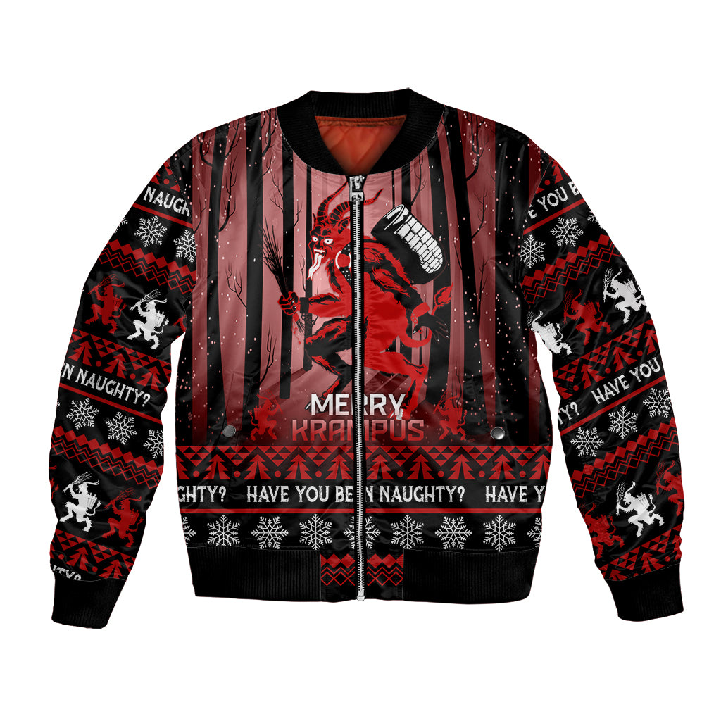 Wonder Print Christmas Bomber Jacket Merry Krampus LT7 - Wonder Print Shop