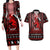 Wonder Print Christmas Couples Matching Long Sleeve Bodycon Dress and Hawaiian Shirt Merry Krampus LT7 - Wonder Print Shop
