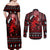 Wonder Print Christmas Couples Matching Off Shoulder Maxi Dress and Long Sleeve Button Shirt Merry Krampus LT7 - Wonder Print Shop
