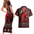 Wonder Print Christmas Couples Matching Short Sleeve Bodycon Dress and Hawaiian Shirt Merry Krampus LT7 - Wonder Print Shop