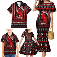 Wonder Print Christmas Family Matching Mermaid Dress and Hawaiian Shirt Merry Krampus LT7 - Wonder Print Shop