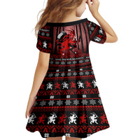 Wonder Print Christmas Family Matching Short Sleeve Bodycon Dress and Hawaiian Shirt Merry Krampus - Wonder Print Shop